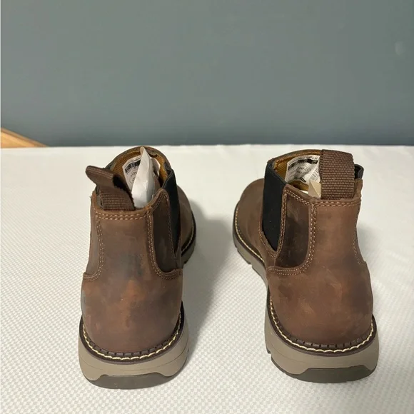 NEW CARHARTT MILLBROOK WATER RESISTANT 4" SOFT TOE ROMEO WEDGE BOOT SIZE: 8.5